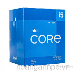 CPU Intel Core i5-12400F (Up To 4.40GHz, 6 Nhân 12 Luồng,18MB Cache, Socket 1700, Alder Lake) - Tray