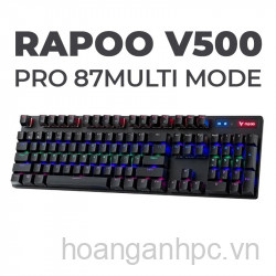 Bàn phím cơ Rapoo V500 Pro 87 Multi Mode (Red Switch/ Wireless 2.4Ghz, Bluetooth/ LED RGB