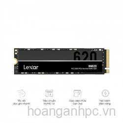 SSD NVME LEXAR NM620 256GB M.2 2280 PCIe 3.0x4 (Đoc 3000MB/s - Ghi 1300MB/s) 