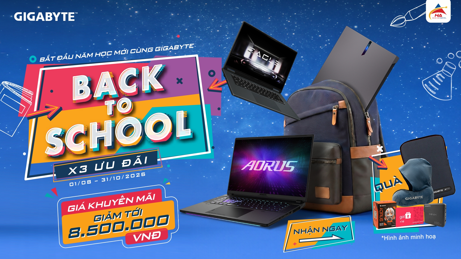 Bắt đầu năm học mới cùng GIGABYTE Back to school 2026