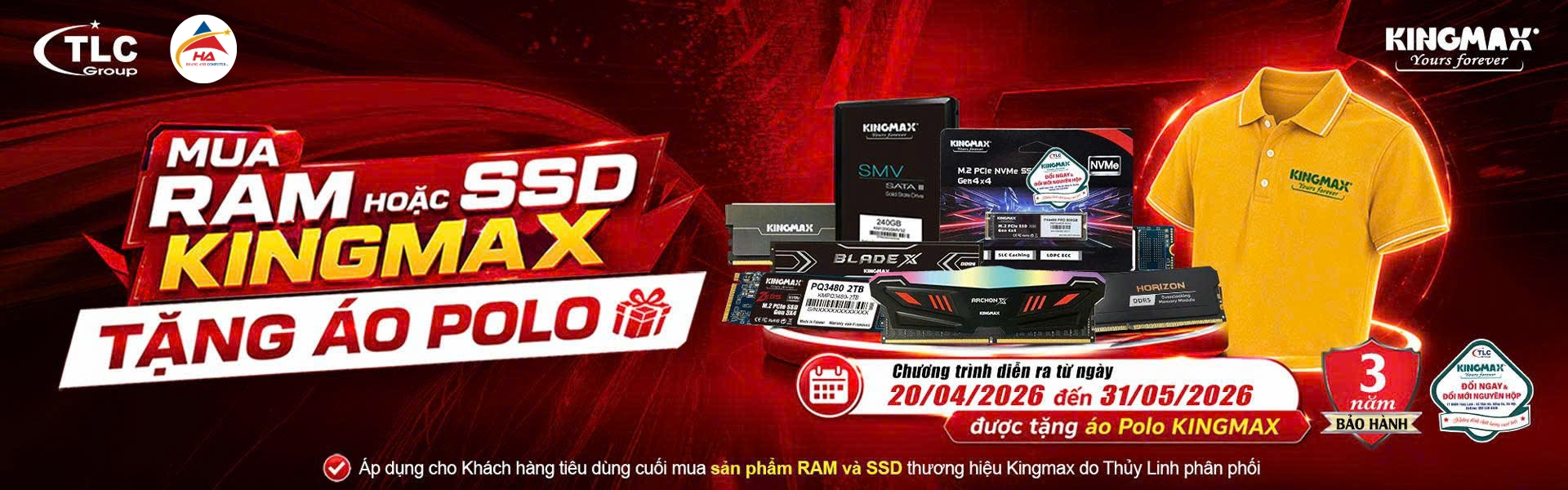 CHÀO HÈ RỰC RỠ: NÂNG CẤP CẤU HÌNH – RINH QUÀ CÙNG KINGMAX & TLC & HOÀNG ANH COMPUTER