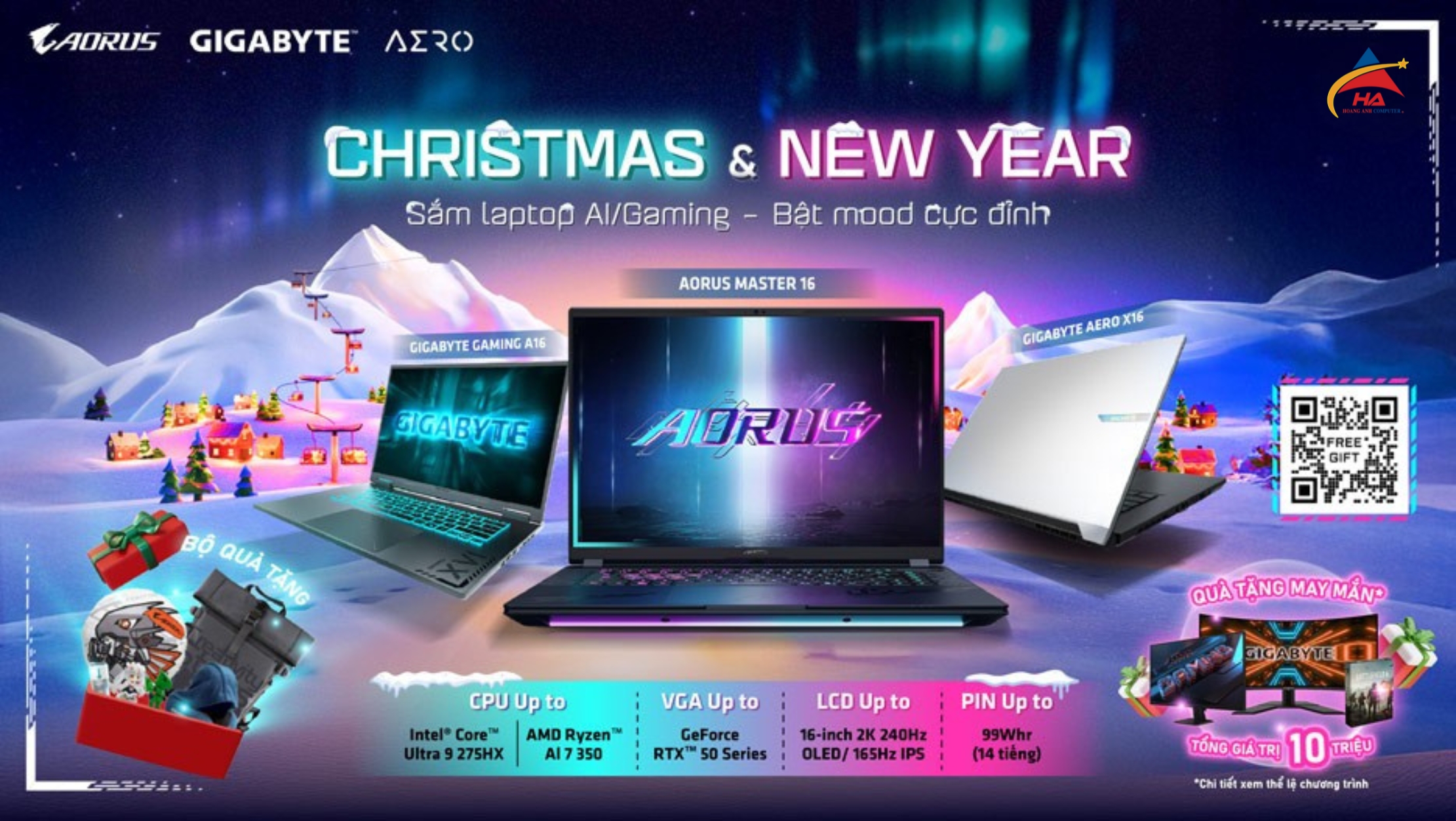 Christmas & New Year – Sắm Laptop AI/Gaming GIGABYTE
