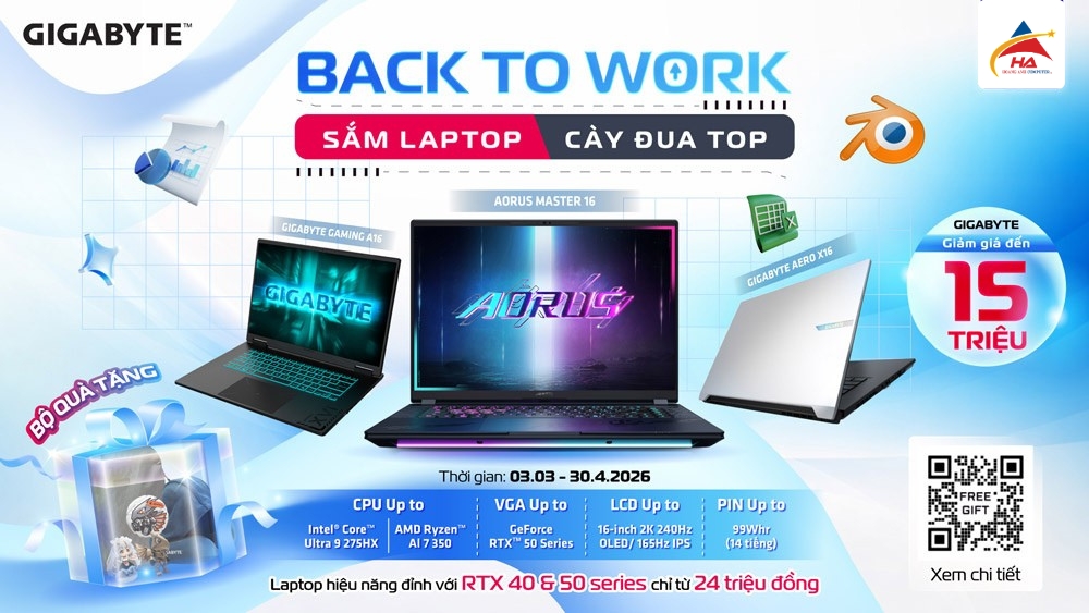 BACK TO WORK - SẮM LAPTOP, CÀY ĐUA TOP
