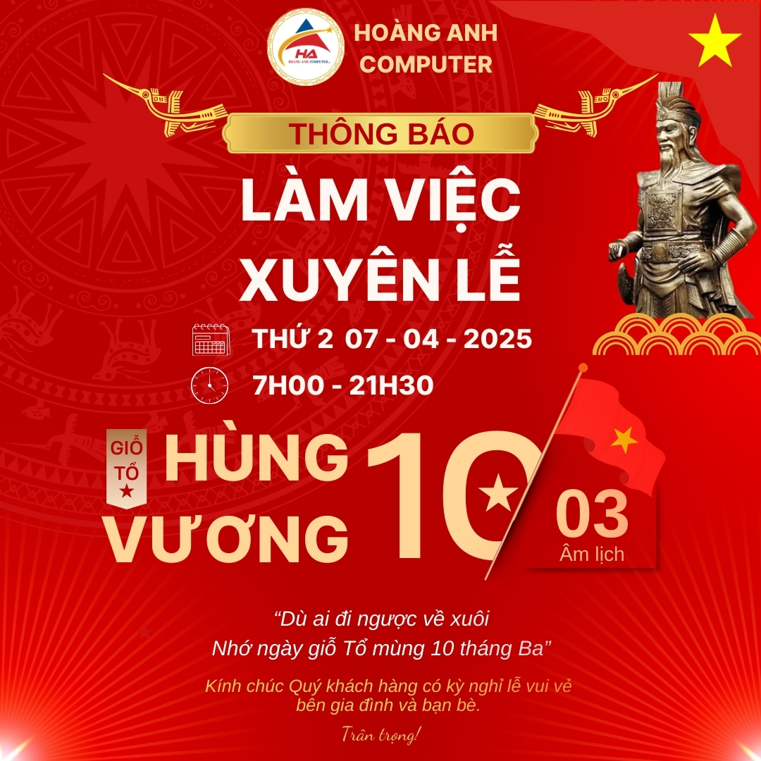 - THÔNG BÁO LỊCH NGHỈ GIỖ TỔ HÙNG VƯƠNG 2025