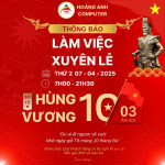 - THÔNG BÁO LỊCH NGHỈ GIỖ TỔ HÙNG VƯƠNG 2025