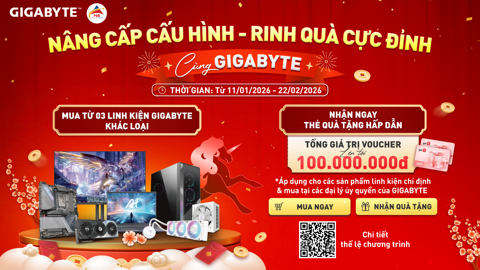 🎉 CHƠI LỚN – NHẬN LỚN: GIGABYTE MỞ MÀN NĂM MỚI VỚI ƯU ĐÃI CỰC ĐỈNH! 🎉