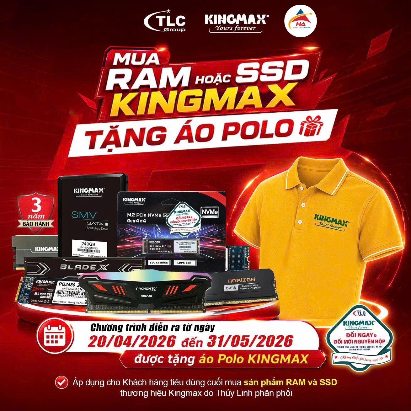 ☀️CHÀO HÈ RỰC RỠ: NÂNG CẤP CẤU HÌNH – RINH QUÀ CÙNG KINGMAX & TLC & HOÀNG ANH COMPUTER