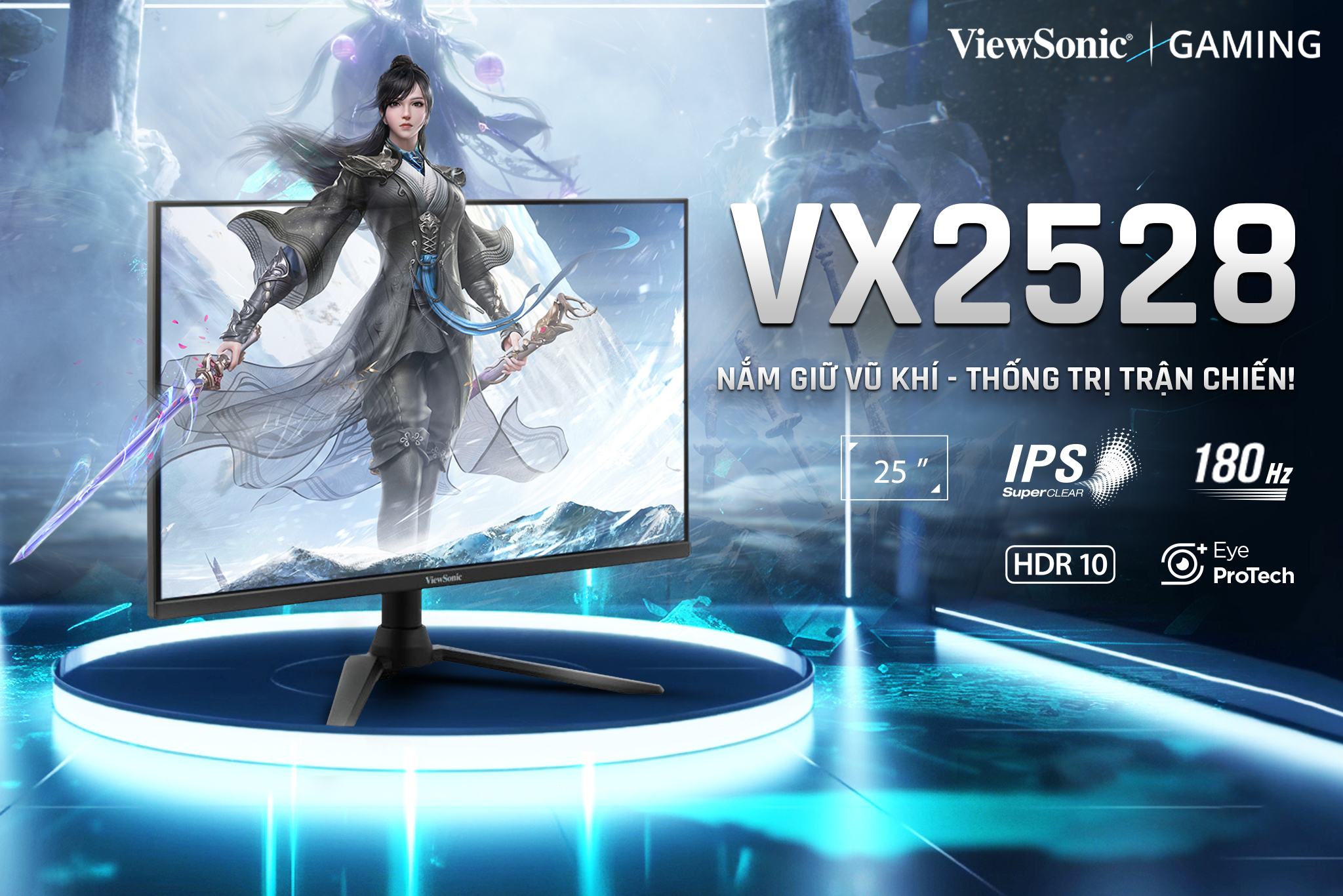  CTKM mua màn hình gaming VX2528 hoặc VX2528J nhận ngay giá đỡ màn hình miễn phí