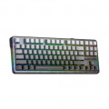 BÀN PHÍM CƠ GAMING AULA F87 PRO 3 MODE (Phiên bản Black gradient/ Grey wood V4 switch)