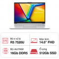 Laptop Asus Vivobook Go 14 E1404FA-NK177W (Ryzen 5 7520U | 16GB | 512GB | 14 inch FHD | AMD Radeon Graphics | Win 11 | Bạc)
