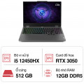 NB Lenovo LOQ 15IAX9 83GS001RVN (Intel Core i5-12450HX | 12GB | 512GB | RTX 3050 | 15.6 inch FHD | Win 11 | Xám) - Chính hãng