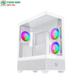 Vỏ Case Xigmatek ALPHARD ARTIC 3GF – EN43826 (E-ATX/ ATX, Kính cường lực, 03 Fan RGB, Trắng)