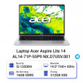 NB Acer Aspire Lite 14 AL14-71P-55P9 NX.D7USV.001 (Intel Core i5-13500H | Intel UHD Graphics | 14 inch FHD+ | 16GB | 512GB | Windows 11 Home SL | Bạc) - Chính hãng