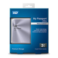 Ổ cứng di động WD My Passport Ultra Metal 3TB 2.5 USB 3.0 - màu bạc