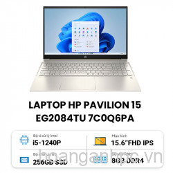 NB HP Pavilion 15-eg2084TU 7C0Q6PA (Intel Core i5-1240P | 8GB | 256GB | Intel Iris Xe | 15.6 inch FHD | WIn 11 | Vàng) - Chính hãng