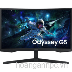 Màn Hình Gaming SAMSUNG Odyssey G5 G55C LS27CG552EEXXV (27.0 inch - 2K - VA - 165Hz - 1ms - FreeSync - HDR10 - Curved)