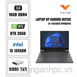 HP VICTUS 15-fa1139TX i5-12450H/16G/512GSSD/15.6FHD144Hz/4G_RTX 2050/W11SL/ĐEN 8Y6W3PA