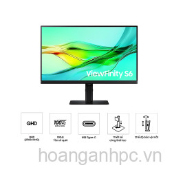 Màn Hình SAMSUNG ViewFinity S6 S60UD LS27D604UAEXXV (27 inch - IPS - 2K - 5ms - 100Hz)