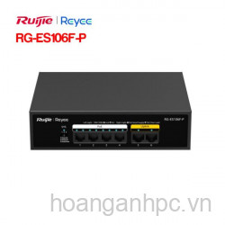 Switch PoE Ruijie RG-ES106F-P - 4 port POE (port/ 10/100 Mbps/ Unmanaged)