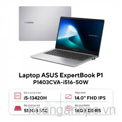NB Asus P1403CVA-i516-50W - Core i5-13420H /16GB / 512GB / Keyboard / Wi-Fi 6 2*2 + Bluetooth 5.3 /14.0" FHD / Windows 11 Home - Mầu xám - Chính hãng