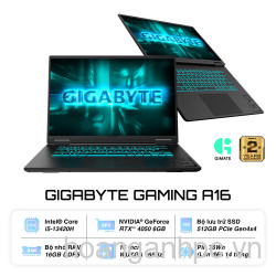 NB Gigabyte Gaming A16 CMHH2VN893SH (Intel Core i5-13420H | RTX 4050 6GB | 16GB | 512GB | 16 inch WUXGA 165Hz | Win 11) - Chính hãng