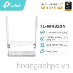 Bộ phát TP link WR820N - 2 dâu - 2 cổng lan 0.235.0