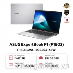 MÁY TÍNH XÁCH TAY (NB) ASUS P1503CVA i3-1315U/8GD5/256G-SSD/TPM/15.6FHD/FP/WF6/BT5/3C63WHr/W11H/2Y-OSS/XÁM(P1503CVA-I308256-63W)