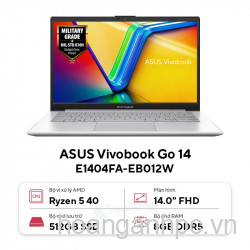 Laptop ASUS VivoBook Go 14 E1404FA-EB012W R5-40/8GB/512GB PCIE/14.0 FHD/WIN11/BẠC