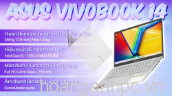Asus X1404VA Core 5 120U/16GB/512GB/14"F/OfficeHS24+365/Win11/(EB155WS)/Bạc