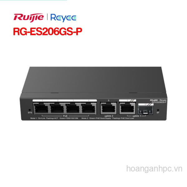 Switch 6 Cổng RUIJIE RG-ES206GS-P