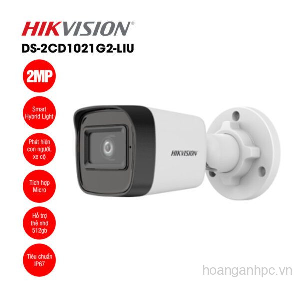 Cam IP HIKVISION DS-2CD1021G2-LIU - 2MP - 20m - Trụ