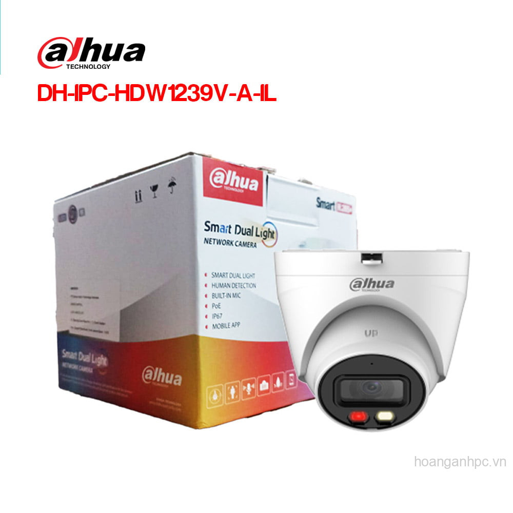 Cam IP 2MP DAHUA DH-IPC-HDW1239V-A-IL có mic