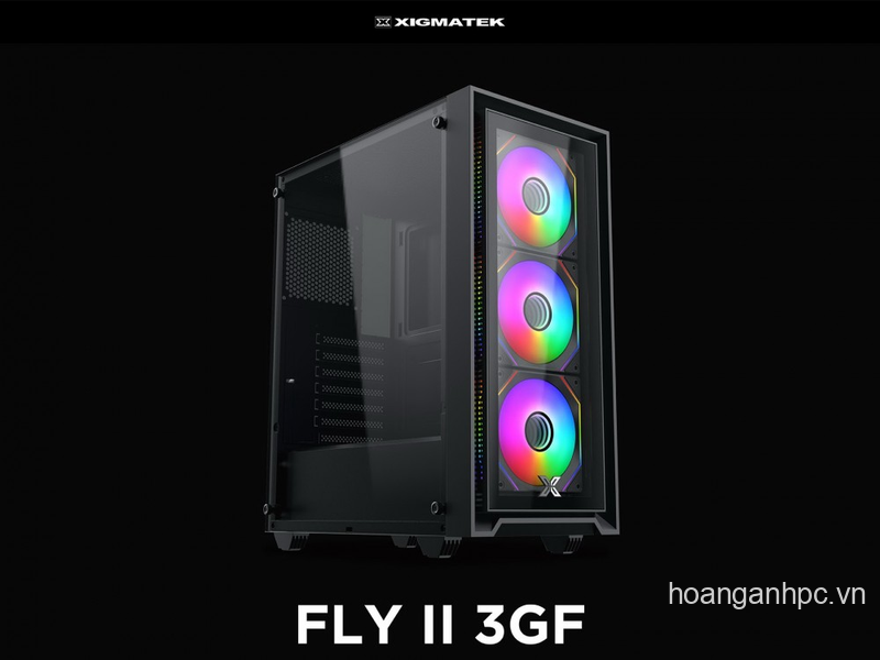 Vỏ case XIGMATEK FLY II 3GF (EN44663) - GAMING ATX, KÈM 03 FAN XIGMATEK G20F